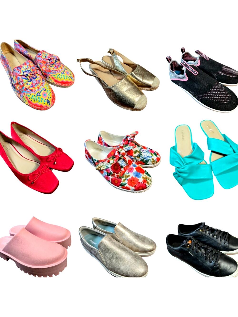 Bulk Women’s Flats Sandals Shoe Lot Of 9 Name Brand Wholesale Reseller Great ROI